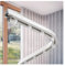 Barra de cortina blanca ajustable flexible y plegable de aluminio para puertas correderas, balcones y duchas, 15 m de longitud