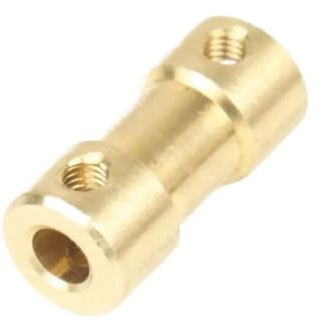 HEXHUASR 2 Pezzi 2/2,3/3/3,17/4/5/6 mm Giunto Albero Motore Rigido in Ottone Giunto connettore Trasmissione Motore con Viti(3.17mm-3mm 2pcs)