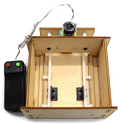 DIY Holz Aufzug Tür Kit, Wissenschaft Bildungs DIY Holzgarage Spielzeug für Kinder Hausmontage Spielzeug