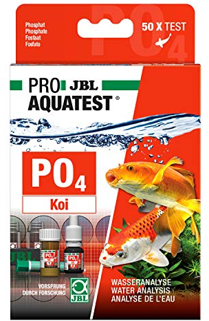 JBL Test de Qualité d'eau pour Bassin, 50 Tests de Phosphates et Accessoires, Bac à Koïs et Bassin de Jardin, PROAQUATEST PO4