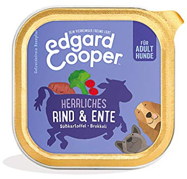 Edgard & Cooper Nassfutter für Hunde, (Rind & Ente, 150 x 11), Getreidefrei, natürliche Zutaten und frisches Fleisch, voller essentieller Aminosäuren