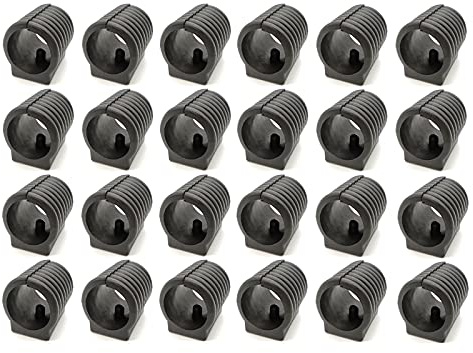 LEZED Patins de Serrage de Tube de Chaise en Plastique Chaise en Plastique pour Pieds de Chaise en Forme de U Patins pour Pieds de Chaise à Attaches pour tubes ronds 24 pièces (19mm)