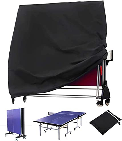 COOSOO Table Tennis Table Cover Outdoor Indoor Waterproof Ping Pong Table Cover 420D Heavy-Duty Oxford Fabric Windproof Dustproof Anti-UV protection (420D)