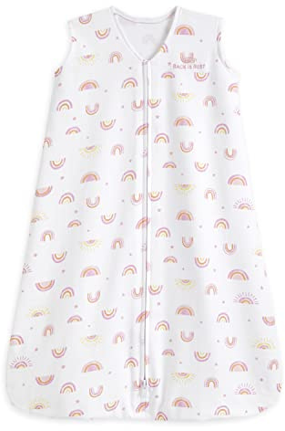 HALO Sleepsack Saco de Dormir de 0,5 TOG 100% algodón, Saco de Dormir para bebé recién Nacido, Unisex para niños y niñas, 18-36 Meses, Sunshine Rainbows (4790)