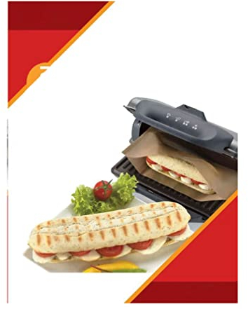 Vsorce4u 2pcs Panini Grill Bags - Reusable Panini Grill Griddle Bags Toasted Sandwich Toastie Reuseable Up To 50 Times Each