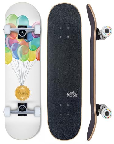 Little Boards Skateboard für Kinder - hochwertiges Komplettboard für Anfänger ab 3 oder 6 Jahren, aus 7 Lagen Ahorn, mit Griptape, Achsen und Urethane Rollen, ABEC 5 Kugellager