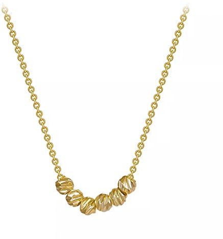 Halskette Goldene Bohnenkette für Damen Licht Luxus Nischen Design Sense Schlüsselbeinkette High Sense Einfache Accessoires Sommer