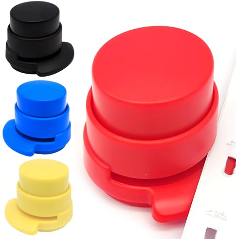 4 Stück Klammerloses Heftgerät, Mini-Hefter, Stapleless Stapler, ohne Klammern, Tragbarer, Nadelloser Hefter für Büro Zuhause,Schule,Rechnungen,Dokumenten