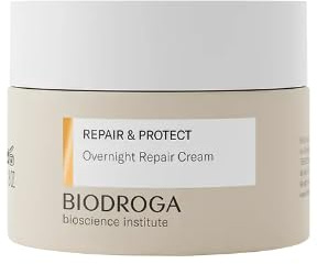 BIODROGA Bioscience Institute - REPAIR & PROTECT - OVERNIGHT REPAIR CREAM Nachtcreme 50ml – Anti Age Feuchtigkeitspflege für straffe Haut, Linienreduktion & Energieboost mit Schwarzwald-Komplex