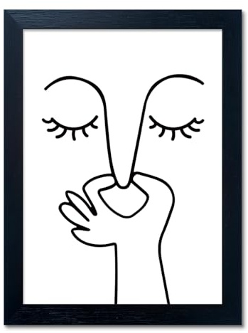 Black and White Bathroom Wall Decor Bad Smell Humorous Wall Art Funny Guest Toilet Picture Print Painting Modern Minimalistic Bathroom Sign