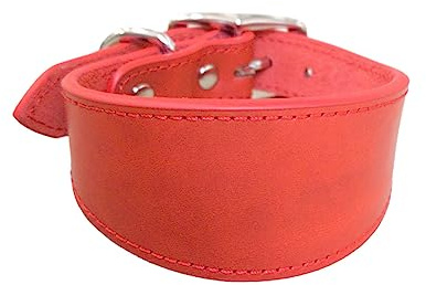 YOUNAFEN Collar ajustable para perros, collar ancho de cuero, correa para el cuello, para perros grandes, galgos italianos, suministros para mascotas