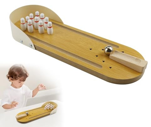 Tisch Bowling Set, Mini Desktop Bowling, Mini Bowling, Kegelspiel für Kinder, Tischbowling Lernspielzeug, Perfekt für Kinderspiele, Partys, Weihnachtsstrümpfe