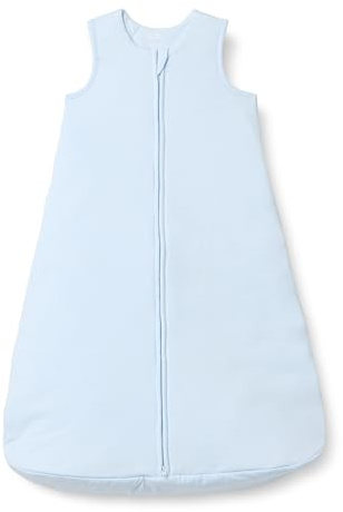 Amazon Essentials x Sofia Grainge Saco de Dormir de Algodón, Manta para Llevar de 2,5TOG Unisex Bebés, Azul Pálido, 18-24 Meses