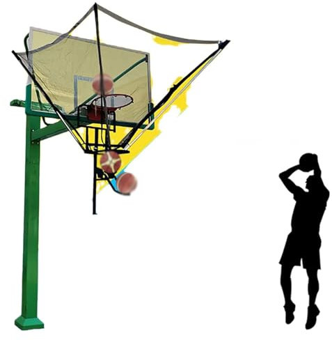 Genérico Sistema de Retorno de Baloncesto con rampa giratoria de 180°, Accesorio Universal para un Entrenamiento eficiente, Ideal para escuelas, campamentos y pabellones de Baloncesto.