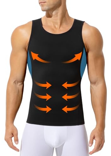 Mauro Kane Camisetas Compresion Hombre Camiseta Reductora Chaleco Shapewear | Faja Reductora Abdomen Hombre, sin Mangas, Transpirable y Ajustada, Moldeadora Corporal para Ejercicio y Deporte