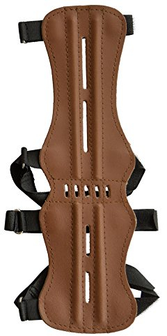 elToro Traditioneller Armschutz Lang 32 cm, Zubehör für Bogenschießen, Pfeil und Bogen Arm Schoner, Unterarmschutz Bogensport (Glattleder - Hell)