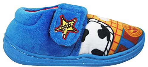 Boys Blue Disney Toy Story Hook and Loop Comfort Slipper UK 11 Kids