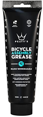 Peaty's Bike Assembly Grease - Readily Biodegradable Bicycle Grease, Long-Lasting Bike Lubricant with Anti-Corrosion Protection, For all Bicycle Builds, General Maintenance & Carbon Safe, 100 g