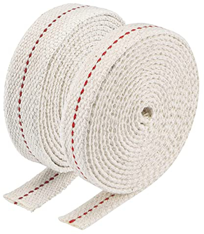 Öllampe Docht Öllampen Ersatzdocht Flache Baumwoll Lampendocht Laternen Docht für Kerosinbrenner Beleuchtung (2 Rollen)