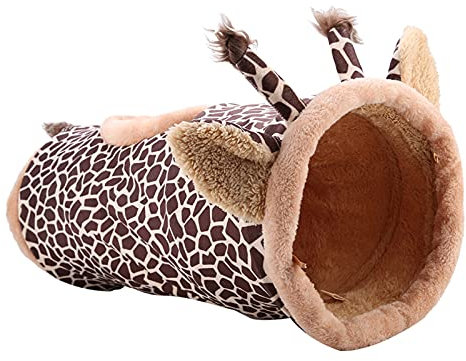 Katzentunnel, Tragbare, Faltbare Katzenhöhle Für Hauskatzen, Stoff-Katzentunnelrohr, Katzenspielzeug Für Haustier, Katze, Hund, Kaninchen(Giraffe)