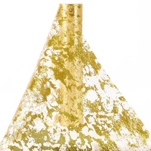 AUAUY Gold Metallic Foil Table Runner, 10M*28CM - Sequin Table Decoration for Party, Wedding, Birthday, Christmas