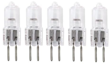 UGEFKMQ 5Pc Ampoules Halogène G5.3 24V 50W Ampoules Halogènes G5.3 Transparentes 2 Broches T4 Bi-Broches Dimmable Blanc Chaud, 20W