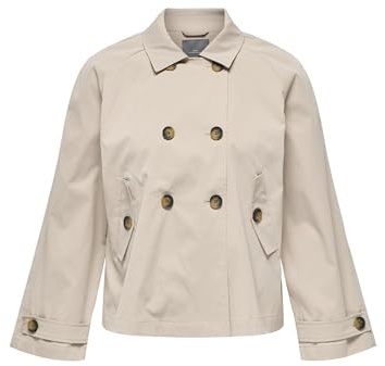 ONLY Carmakoma Carapril Life Short Trenchcoat Otw Noos Carapril Life - Coat trench Otw Noos Donna (Pacco da 1)