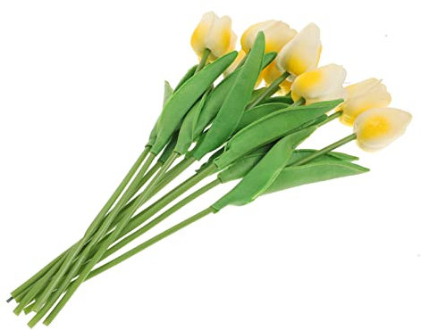 Cabilock 10stücke Kunsttulpen Im Real-Touch Design Pu Tulpenstrauß Für Hochzeitsdekoration Wohnaccessoires Fotoshooting Und Partys Künstliche Blumen Für Jeden Anlass
