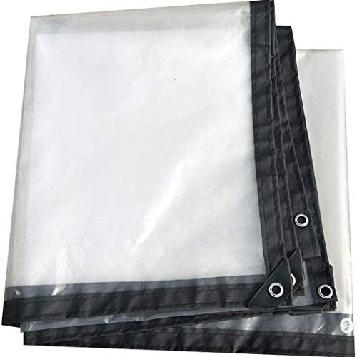 Lona transparente de 5 m x 6 m, impermeable, resistente, con ojales, para acampar al aire libre, caravana, camión, remolques, hoja multiusos