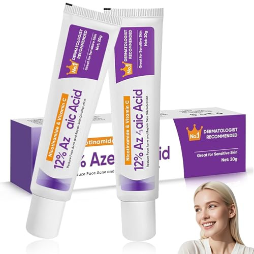 2Pcs 12% Acid Spot Cream & Acid Facial Serum – Acne Cream for Spot Prone Skin- Skin Care Beauty with Niacinamide & Vitamin C for Dark Spots Correcting, Pimple Creams, Removes Redness & Acne Scar Fade