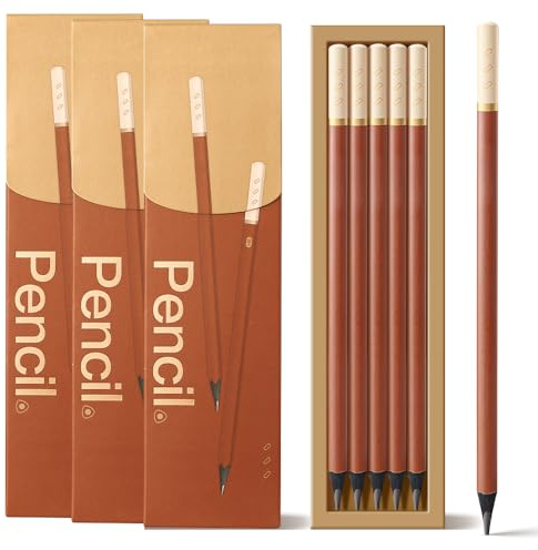 SimSign 30 Pack HB Pencils with Extra-Thick Lead & Triangular Grip - Black Wood Graphite Pencils for School, Office, Sketching