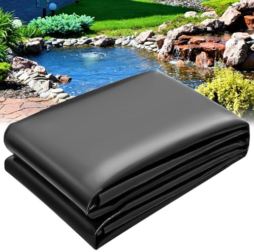 VANITURE Pond Liner 15 x 20 FT, HDPE Pond Liners for Outdoor, Flexible & Durable Easy Cutting Pond Liners for Garden Fountain, Koi Fish Ponds, Waterfall
