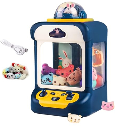Suxdlan Mini Juguete para niños, máquina de Garra, música con Sonido, Juguete de Peluche Incluido, Fiesta de cumpleaños para niños y niñas