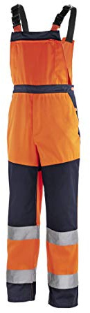 teXXor 4335-62 Buffalo Salopette haute visibilité, Orange/bleu Marine, 62