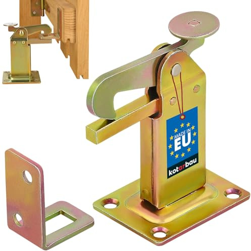 KOTARBAU Serratura Fermaporta Chiusura Montaggio a pavimento Gancio In acciaio massiccio Oro Blocca-Porta Stopper Piastra Blocco