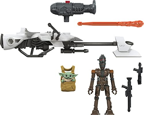 Star Wars Mission Fleet Expedition Class IG-11, The Child, Speeder Bike Figure, Protect The Child, 6 cm Figures