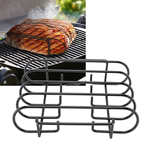 Étagère à nervures en acier inoxydable pour fumoir à gaz ou barbecue au charbon de bois, support à nervures anti-adhésif pour barbecue, facile à nettoyer et sans revêtement, 4