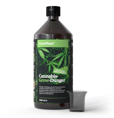 ProviPlant Spezialdünger Flüssigdünger in Profi-Qualität - Made in Germany (Autoflower - Grow, 1 Liter) - Dünger für die Wachstumsphase