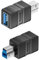 QIANRENON 5Gbps USB3.0 B auf USB 3.0 Daten Anschluss USB 3.0 Typ B Stecker auf Typ A Buchse Drucker Adapter USB-B 3.0 auf USB-A 3.0 Konverter, für Festplatten Scanner (Nicht für Typ-B 2.0), 2Pcs