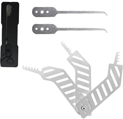 Lock Picking Kit, 2-Piece Lock Pick Set, Professional Locksmith Tools for Training, Portable Lockpicking Tool with Iron Material, 8 * 23cm