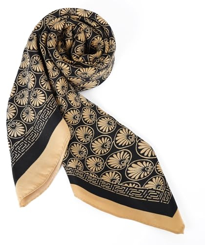 DAMILY Foulard de Cow-boy Wild Rag pour Hommes Bandana de Rancher Large Style Western Surdimensionné pour Cow-girls 90x90cm (Jaune)
