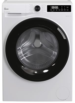 HOOVER Pro Wash Series 3 Washing Machine, 11kg, 1400 rpm, A-20 percent Energy Class, 16 Programmes, XL Soft Drum, WIFI Connected, White-Black Door, 62x60x85 cm - HBR 411BL9-80