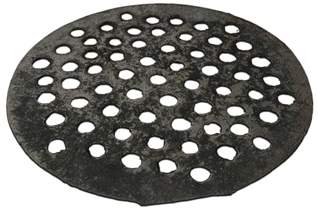 Couvercle pour Le Siphon de Sol dans Le Garage, Grille de Drainage Ronde en Fonte de 18 cm | Grille de Tamis pour l'évacuation du Sol dans la Cave – pour Balcon, Jardin, pelouse, Cour,
