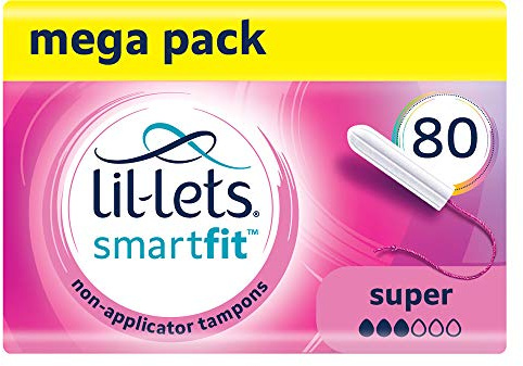 Lil-Lets Extra Comfort Super Absorbency Non-Applicator Tampons, Pack of 8