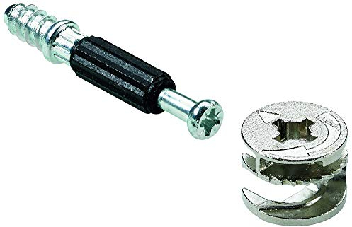 Hettich 9220210 Conexión Herraje Rastex 15 para ≥ 15 mm estantes con Magician tacos, medida ajustable de 30 mm, diámetro de perforación 5 mm, galvanizado/Blank