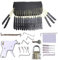 RUIKUN 33-Piece Lock Pick Set With Transparent Training Lock, Credit Card Tool Kit, PU Bag and Gun - Guides for Beginner and Pro Locksmiths