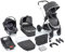 Babymore Memore V2 Travel System 13 Piece Chrome - 3-in-1 Pram Travel System, Foldable, Reclining Baby Pushchair, Coco i-Size Baby Car Seat with ISOFIX Base & Accessories, 0-4 Years | Up to 22 Kg