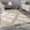 Paco Home Hochflor Teppich Wohnzimmer Flauschig Fellteppich Kunstfell Plüsch Shaggy Weich Fellimitat, Grösse: 120x160 cm, Farbe: Creme