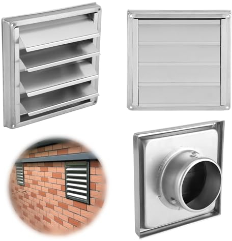 Conduit de ventilation, sortie de ventilateur d'extraction de sèche-linge carré en acier inoxydable de 100 mm