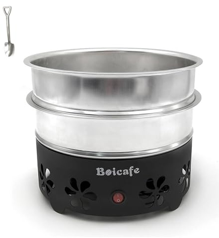 Boicafe Coffee Bean Cooler Electronic Bean Cooling Machine with 304 Stainless Steel Mesh Two Layers 1.3lb Big Capacity Household Roasting (2 Layers)